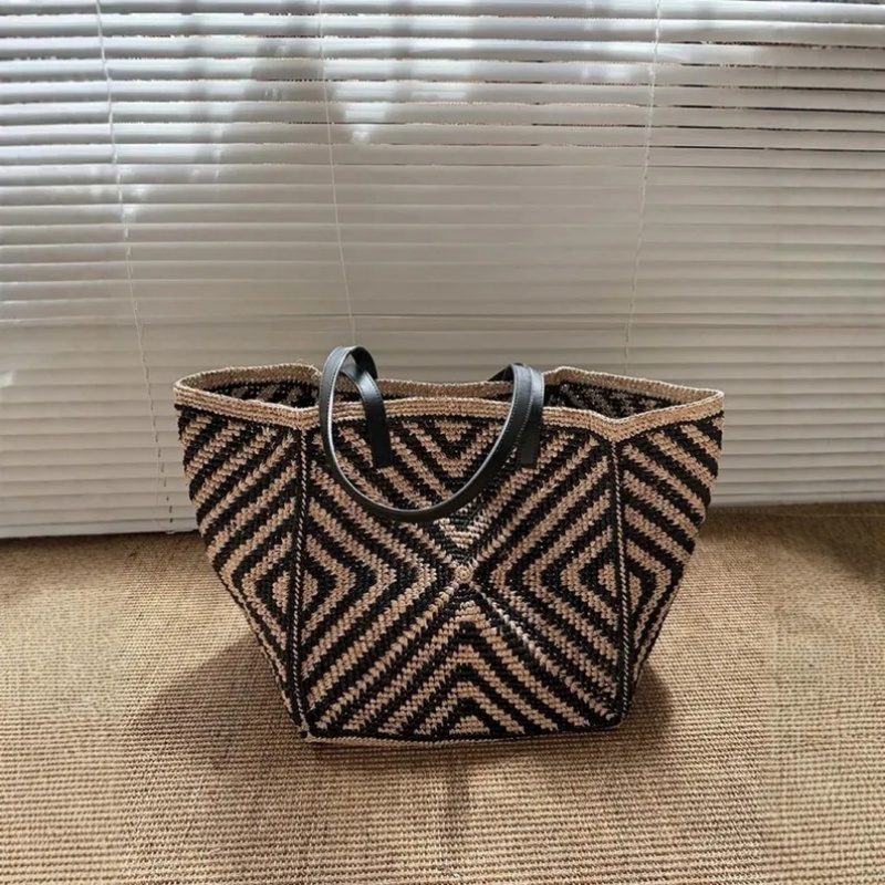 Women'S Raffia Bags - Grand sac fourre-tout en raphia surdimensionné,