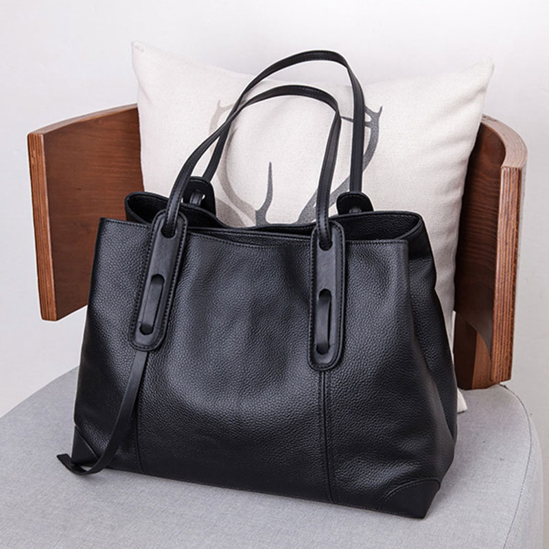 Women Bags On Sale - Sac fourre-tout en cuir véritable pour