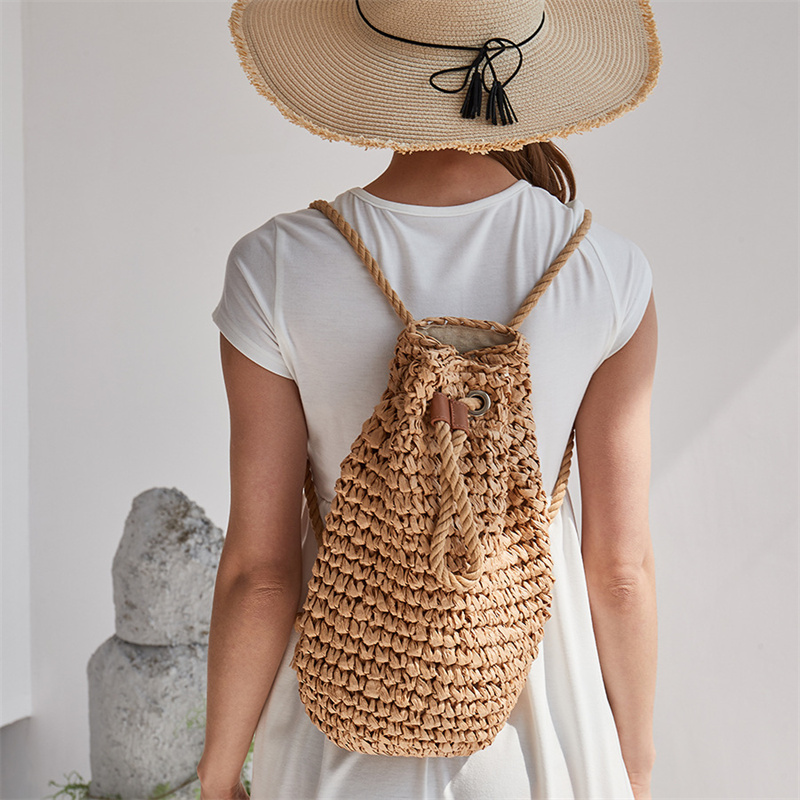 Sacs à dos en paille décontrac - Women'S Raffia Bags avis et prix
